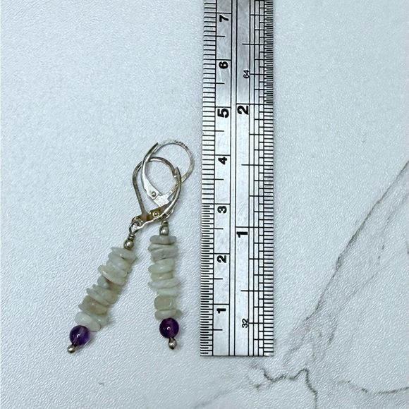 NWT Opal Amethyst Holly Blue Gemstone Statement Necklace and Earring Set Gift - Picture 2 of 11